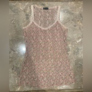 Floral Lace Tank Top S/M